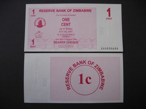Zimbabwe cent 1 8 2006 - 1,