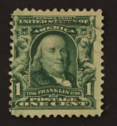 Briefmarke postage benjamin - us,