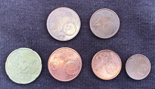 Euro cent kursmünzen - euro-cent, lot
