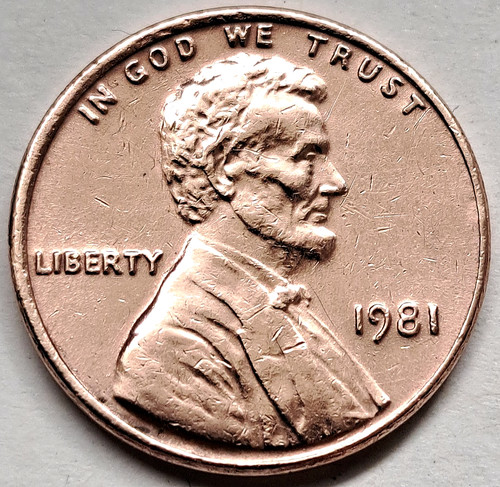 Usa cent 1981 kupfer zink - cent, kupfer-zink