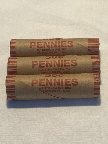 Cent münzrollen - 3x, us