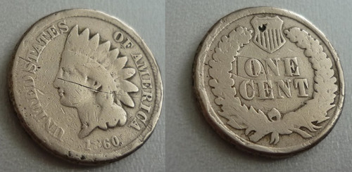 1cent 1860 rar - -, k-n