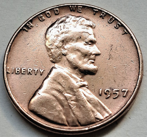 Usa cent 1957 bronze ss - 1, 1957,