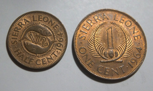 Sierra leone 2 cent und - cent,