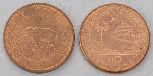 Liberia cent kursmünze 1972 - liberia, 1