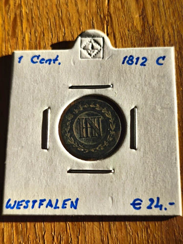 Westfalen cent 1812 bronze - 1,