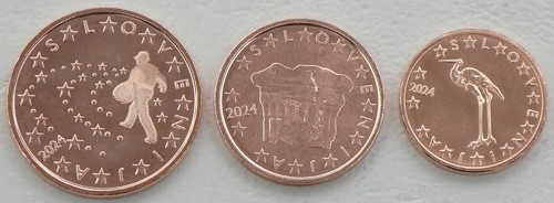 Cent kursmünzen - 1+2+5,