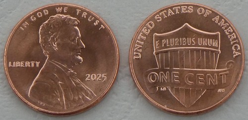Usa cent lincoln 2025 - p, unz.